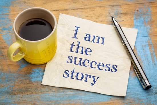 a napkin with the words i am the success story on it next to a cup of coffee