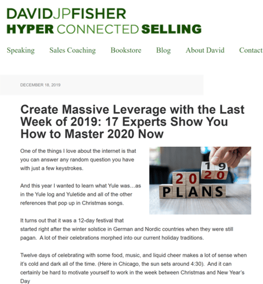 the website for david fisher hyper connected selling
