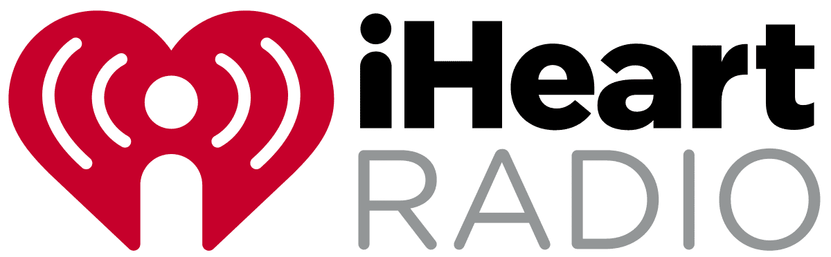 the radio station logo with a red heart