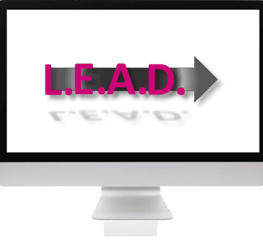 a computer screen with the word lead on it