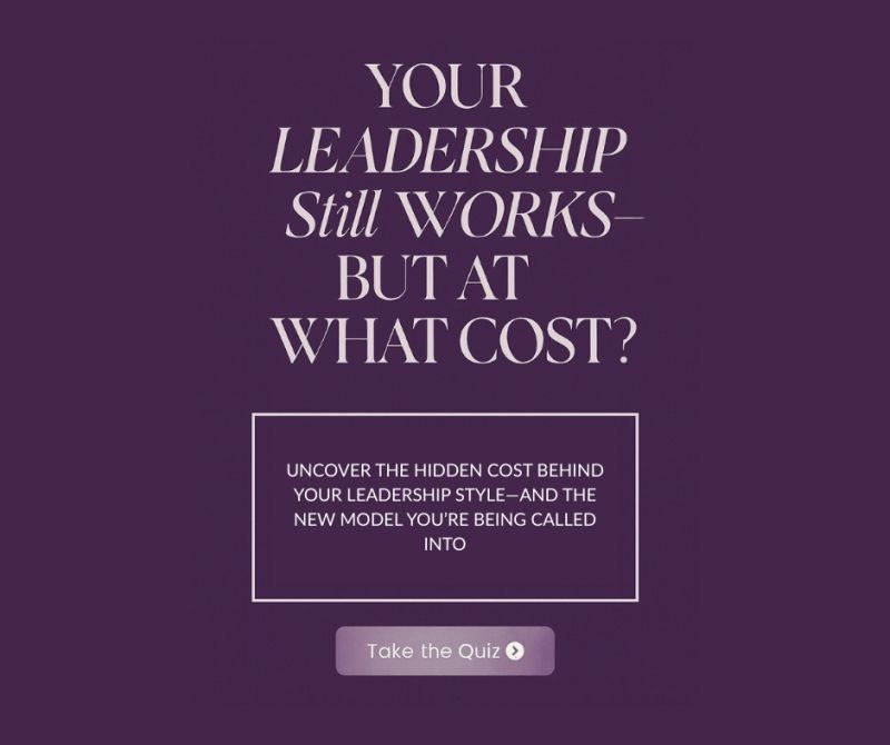 a purple background with a white text that reads, your leadership skill works but at